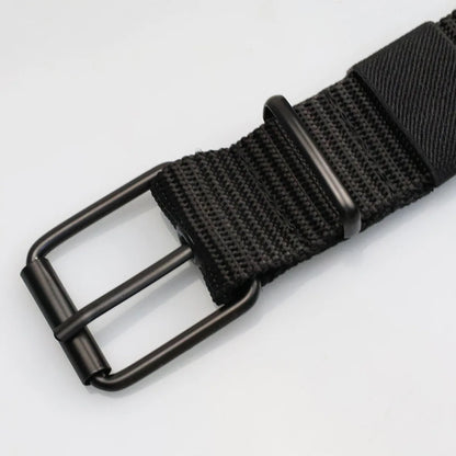 New Porous Pin Buckle Canvas Belts Men's Fashion Versatile Belt Student Youth Military Training Extended Denim Designer Belt