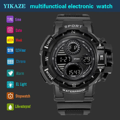Military Digital Watch for Men Outdoor Men's Sports Watches Clock Waterproof Luminous Chronograph Student Electronic Wristwatch