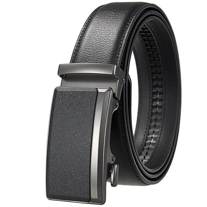 Men's Leather Belts Fashion Automatic Buckle Cowskin Male Belt Luxury Designer Black Brown 3.5cm Plus Size 130 140 150 160 170cm