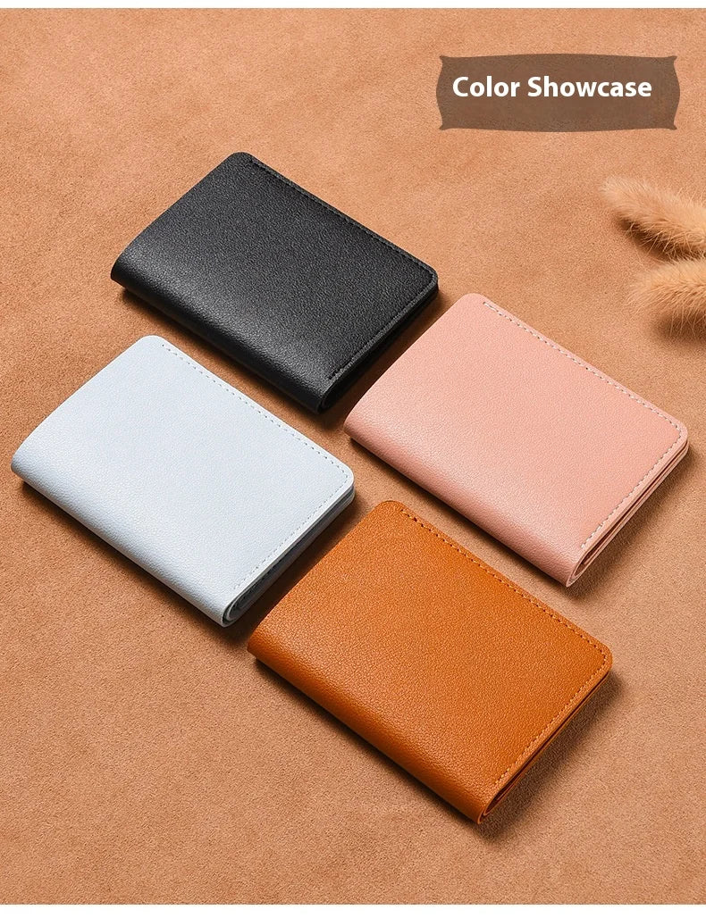 Simplicity Mini Folding Women's for Wallet PU Men Driver's License Credit Card Holder Storage Zero Monederos Purse