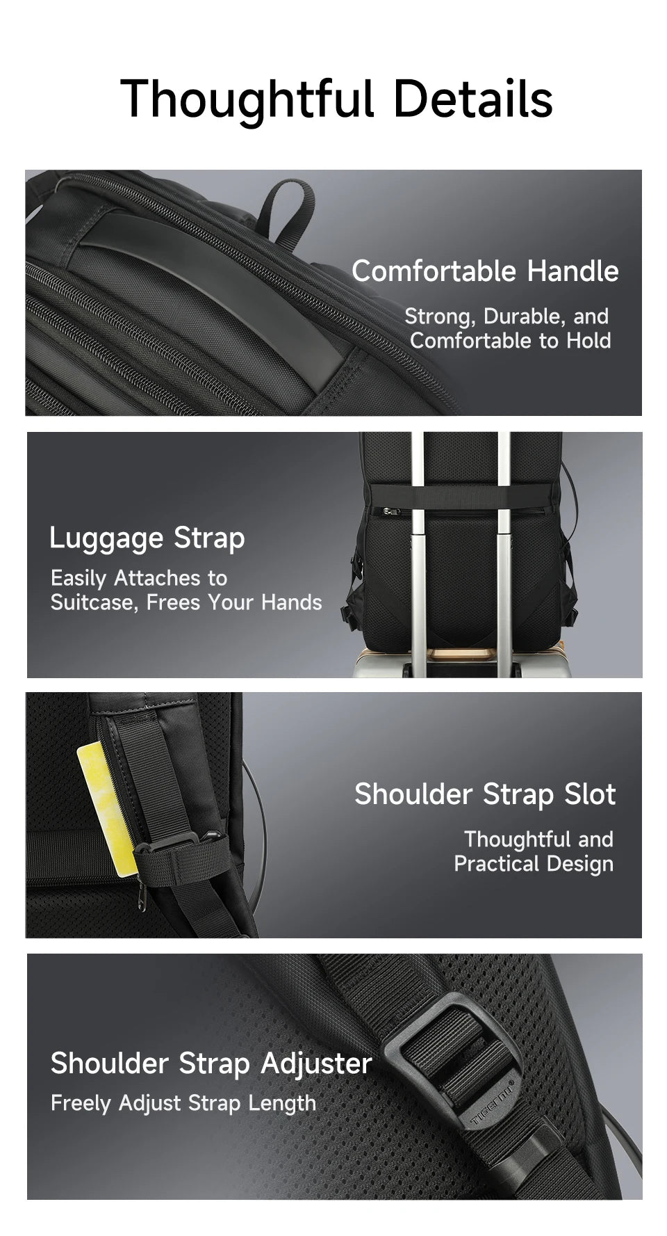 Tigernu Vacuum Compression Backpacks Men Travel Backpack Expandable USB Bag Large Capacity 17 Laptop Bags For Schoo Cabin Bags