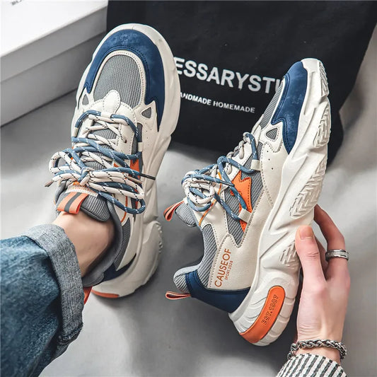 2024 Autumn Men Shoes Fashion Chunky Sneakers Height Increasing Casual Shoes Male Trainers Sports Shoes Zapatos Hombre