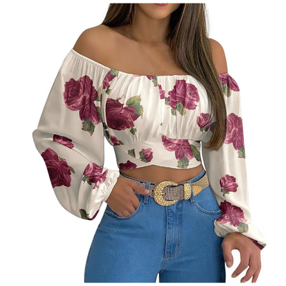Women's Long Sleeve Off-the-shoulder Top