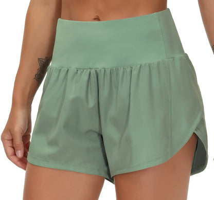 Gym Yoga Wear Sport High Waist Short Pocket Run Women Sportswear Fitness Outfi Push Up Quick Drying Summer Cycling Clothing Pink