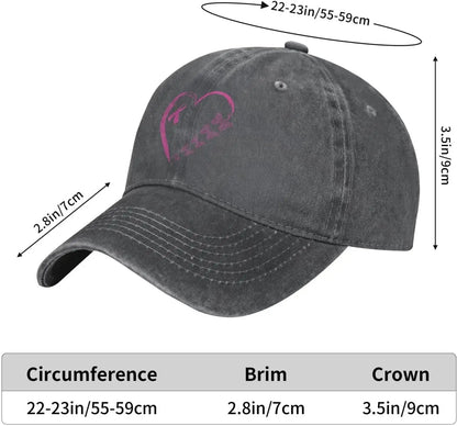 I'm A Survivor Heart Pink Ribbon Breast Cancer Awareness Unisex Baseball Cap