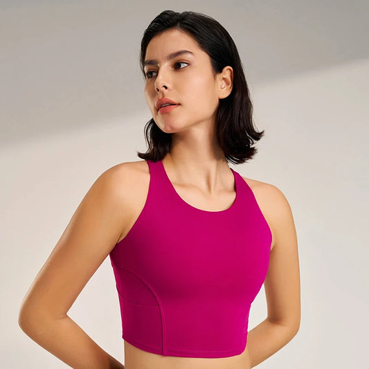 Women's sexy underwear Gym yoga sports bra  ladies underwear Shockproof Gathered Push Up Yoga Bra Running Sports Vest