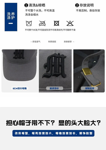 11 Colors Big Size Baseball Cap for Man and Woman Cotton Soft Top Snapback Hat Fashion Sun Cap 55-60cm 60-65cm