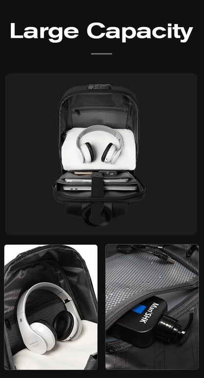 BANGE Backpack Brand Laptop Backpack Anti-theft Waterproof School Backpacks USB Travel Bag Backpack Business Male 2024