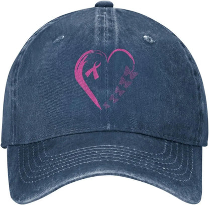 I'm A Survivor Heart Pink Ribbon Breast Cancer Awareness Unisex Baseball Cap