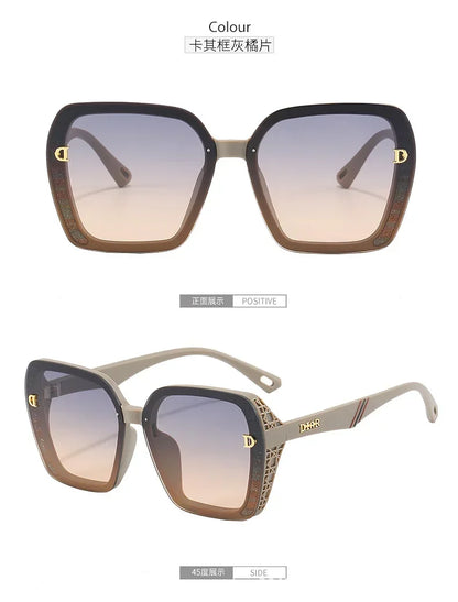 ‌‌2025 New Fashion D-Logo Square Sunglasses for Women Trendy Street Style Sun Glasses Unisex Outdoor UV400 Protection Goggles