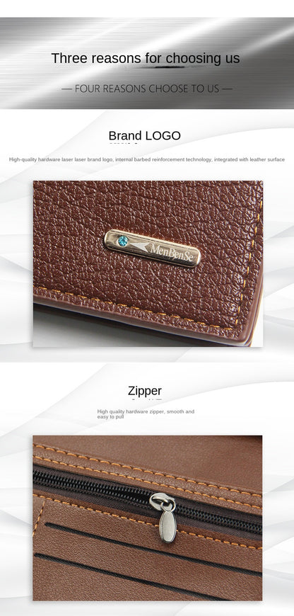 Men's Wallet Long Fashion Multiple Card Slots Men's Wallet Slim Long Thin Mens Luxury Wallet Designer Wallet Men with Coins Bag