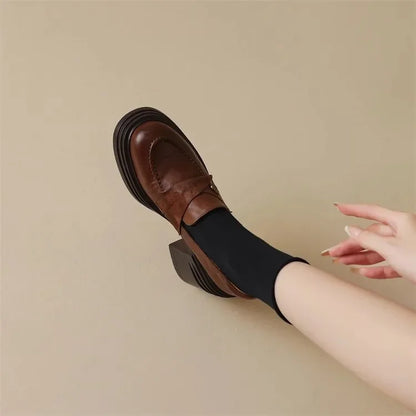 Women High Heel Causal Loafers