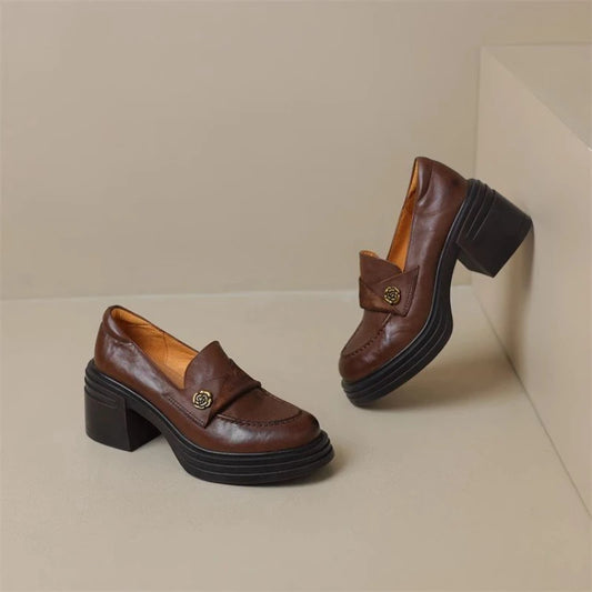 Women High Heel Causal Loafers