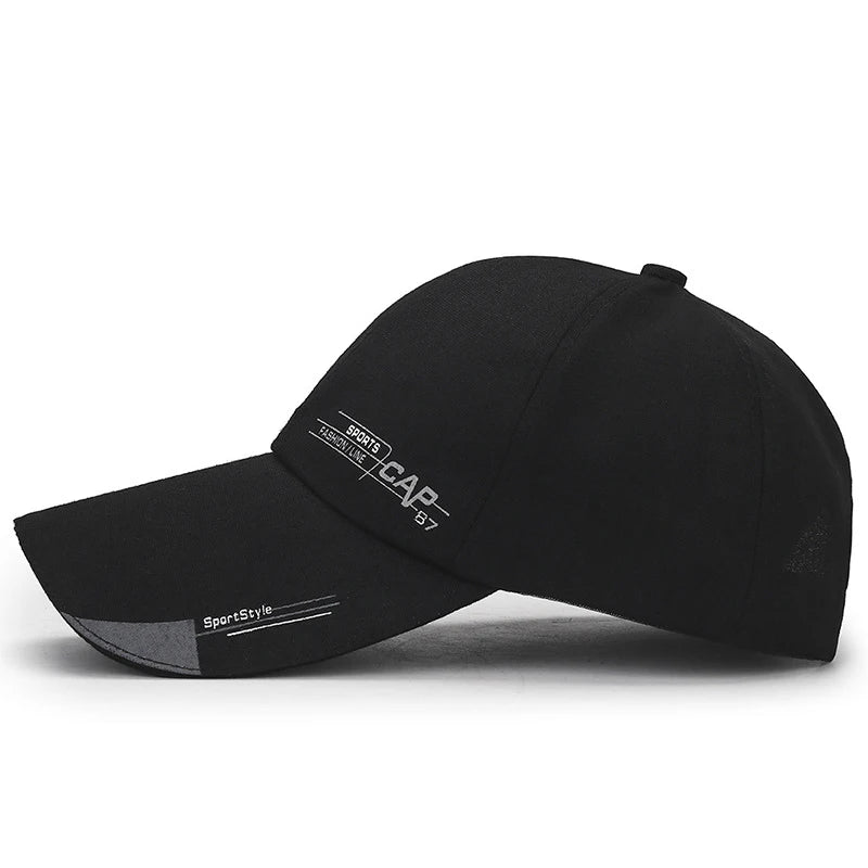Outdoor Sunscreen Sports Men's Caps Fashion Canvas Unisex Baseball Caps Simple Design Extended Brim Snapback Caps For Men Women