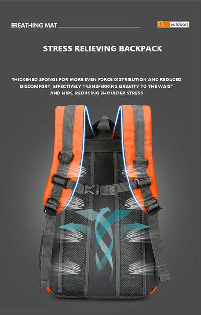 Waterproof hiking backpack, lightweight outdoor hiking bag, high-quality large capacity travel bag for hiking