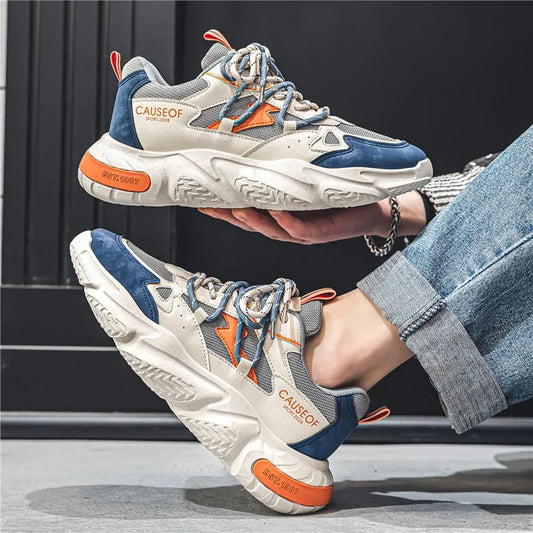 2024 Autumn Men Shoes Fashion Chunky Sneakers Height Increasing Casual Shoes Male Trainers Sports Shoes Zapatos Hombre