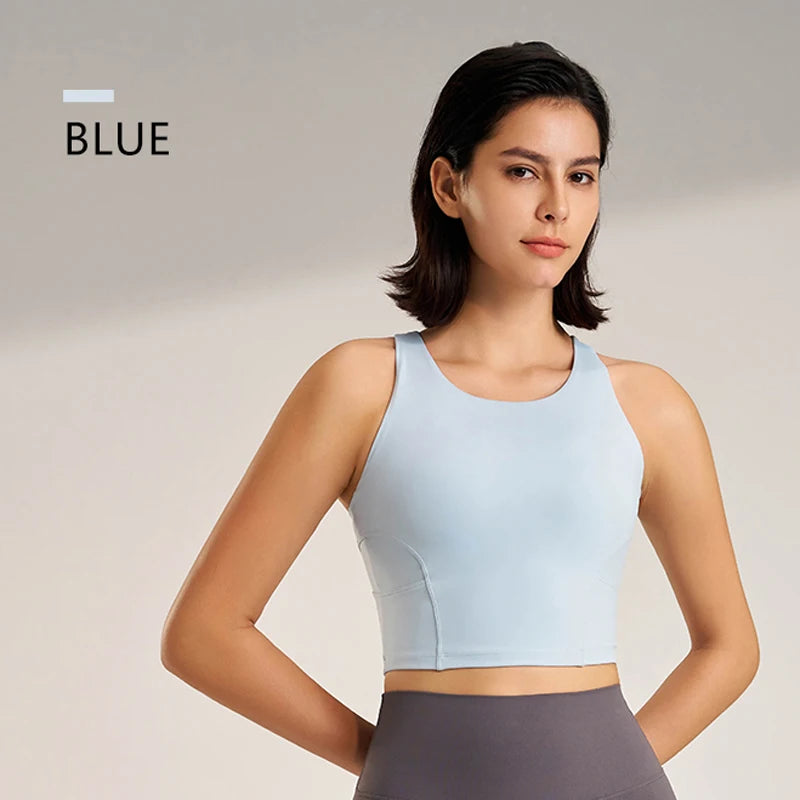 Women's sexy underwear Gym yoga sports bra  ladies underwear Shockproof Gathered Push Up Yoga Bra Running Sports Vest