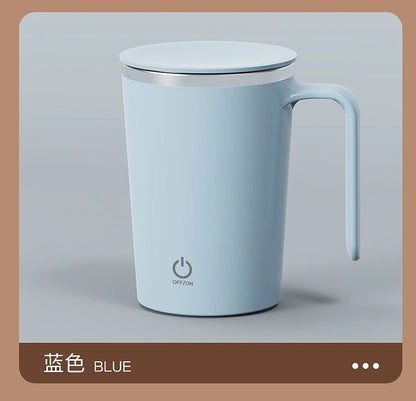 1pcs Automatic Self Stirring Magnetic Mug Stainless Steel Temperature Difference Coffee Mixing Cup Blender Mixer Thermal Cup