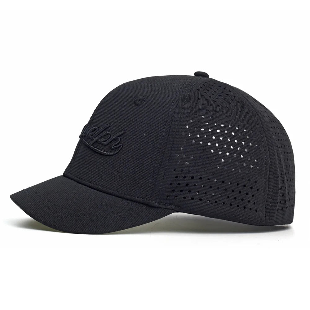 Mesh Short Brim Back Closed Baseball Cap Men Women Breathable Snapback Hats Fitted Dad Hat Adjustable Solid Trucker Style
