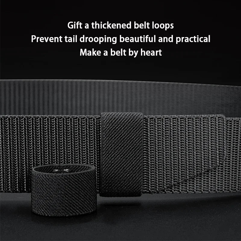 Fashion Men's Belt, Men’s Designer Belts  Alloy Automatic Buckle, Canvas Belt, Sports Belt, Large Size 110-160cm Automatic Belt