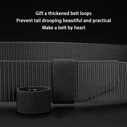 Fashion Men's Belt, Men’s Designer Belts  Alloy Automatic Buckle, Canvas Belt, Sports Belt, Large Size 110-160cm Automatic Belt