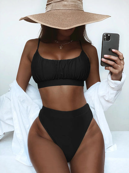 Women Swimsuit Bikini High Waisted Swimming Suit Beachwear Swimsuit