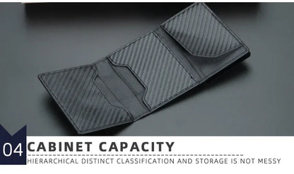 2024 Magnet Anti Rfid Blocking ID Credit Card Holder Case for Men Leather ID Bank Wallets with Magnetic Buckle Closer Cardholder