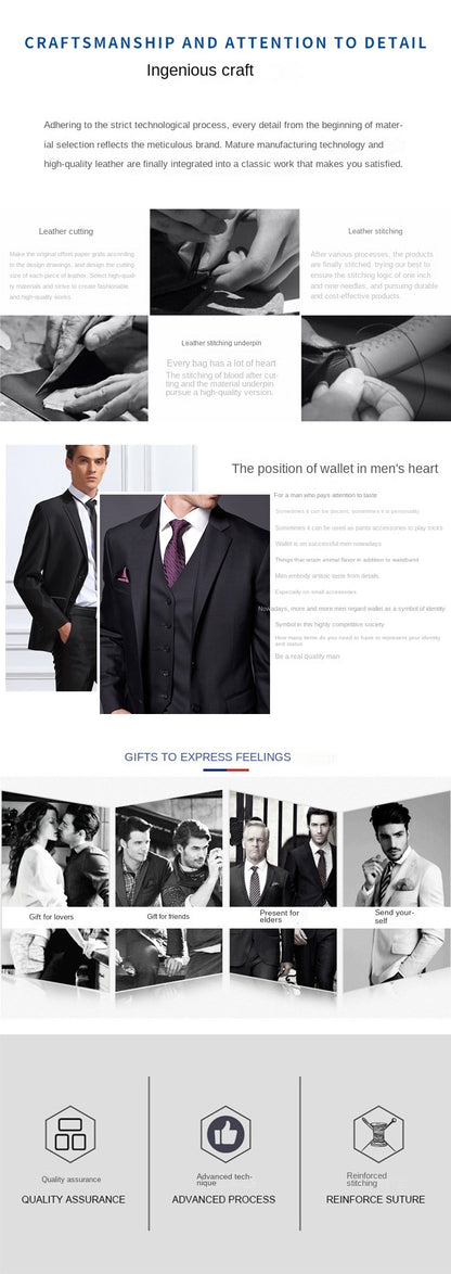 Men's Wallet Long Fashion Multiple Card Slots Men's Wallet Slim Long Thin Mens Luxury Wallet Designer Wallet Men with Coins Bag