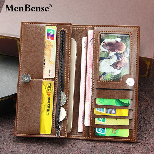 Men's Wallet Long Fashion Multiple Card Slots Men's Wallet Slim Long Thin Mens Luxury Wallet Designer Wallet Men with Coins Bag