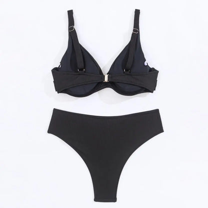 Sexy Summer Beachwear for Women Quick Drying Solid Color
