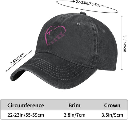 I'm A Survivor Heart Pink Ribbon Breast Cancer Awareness Unisex Baseball Cap
