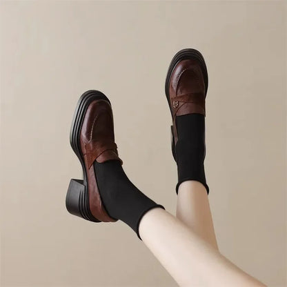 Women High Heel Causal Loafers