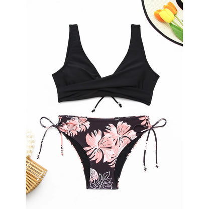 Women Swimsuit Floral Beachwear Two Pieces