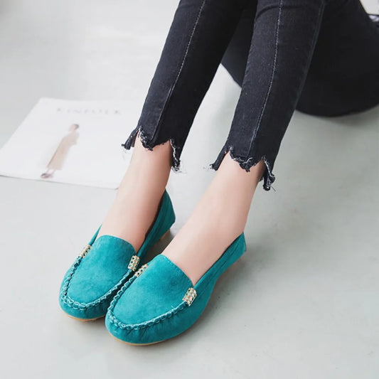new Women Shoes 2024 Spring Autumn Zapatos Mujer Women Casual Flat Shoes Slips Round Toe Denim Flat Loafer Plus Size Jeans Shoes