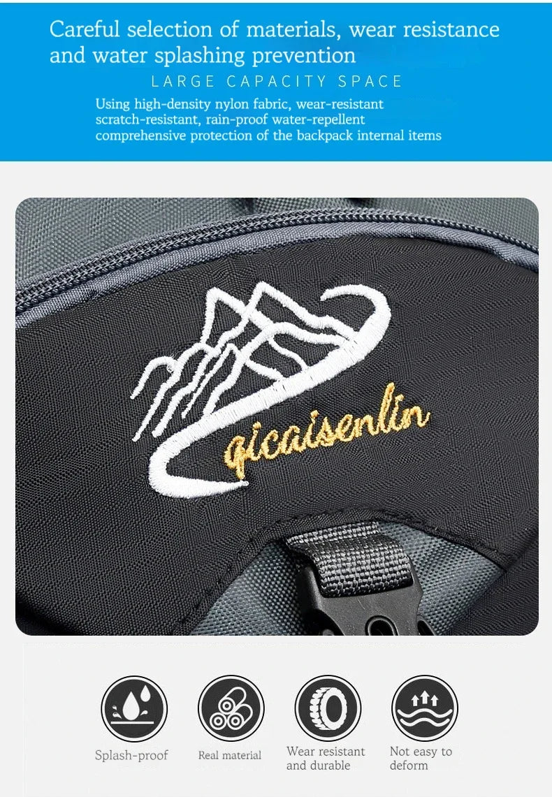 Men Backpack Nylon Waterproof Men Casual Outdoor Travel Backpack Hiking Camping Mountaineering Backpack Sports Bag Women