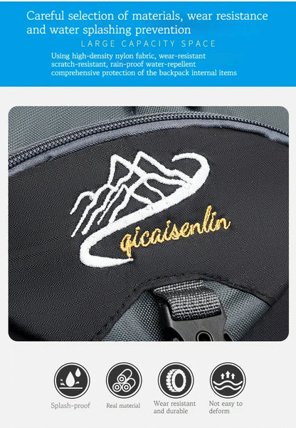 Men Backpack Nylon Waterproof Men Casual Outdoor Travel Backpack Hiking Camping Mountaineering Backpack Sports Bag Women