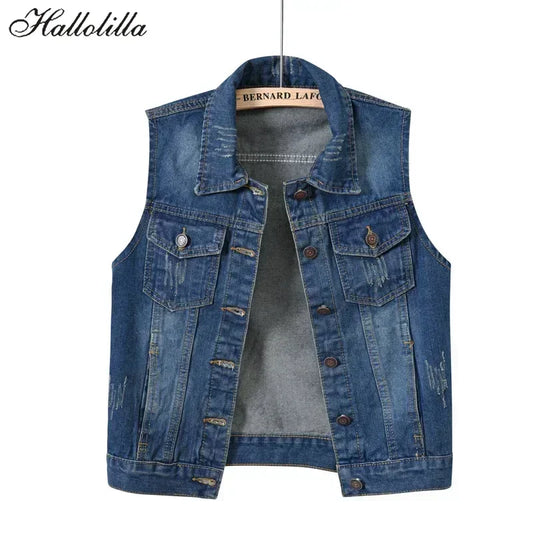 Streetwear  Denim Vest for Women