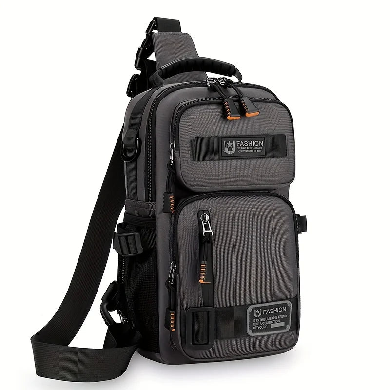 Men's Chest Bag Multifunctional Molle Waist Pack Travel Lightweight Handbag Outdoor Hiking Cycling Crossbody Bag Large Rig Pouch