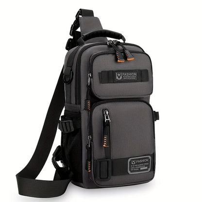 Men's Chest Bag Multifunctional Molle Waist Pack Travel Lightweight Handbag Outdoor Hiking Cycling Crossbody Bag Large Rig Pouch