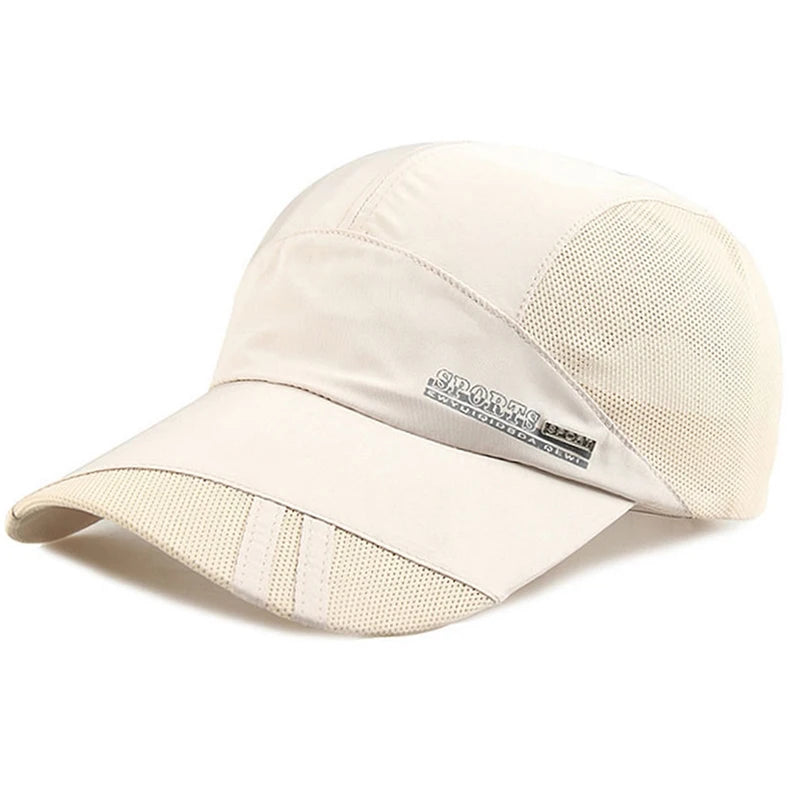 Quick Dry Men Baseball Cap for Sports Cool Mesh Summer Women Sun Hat Fishing Running Family Parent Teenager Cap