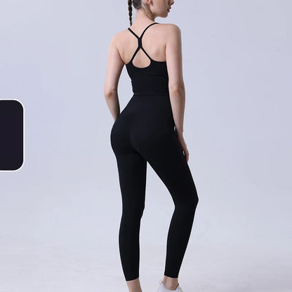 2 Piece Yoga Clothes Women's Tracksuit Athletic Wear Pilates Fitness Suit Gym Workout Push Up Clothes Sports Bra Leggings Suit