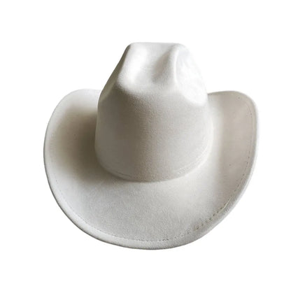Cow Head Belt Suede Leather 7.5CM Western Cowboy Fedora Hat Women's Men's Church Jazz Hat Fashion Travel Party Hat Denim Hat
