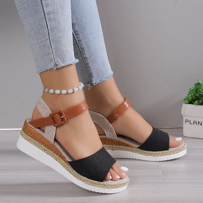 Summer Woman Sandals Shoes Soft Shoes Woman Elegant Sandals Woman Wedge Ladies Shoes Party Footwear Female Women Sandal