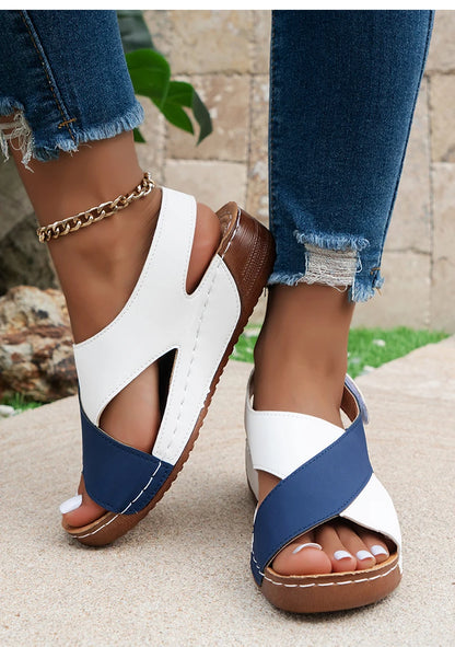 Summer Women Shoes Sandals Non-Slip Sandals Woman Beach Women's Sandals Wedge Walking Shoes Retro Female Sandal Women Footwear