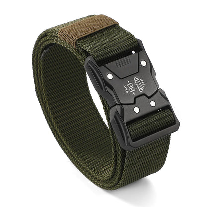 The New Men's 125cm Buckle Belt Nylon Braided Lightweight Breathable Daily Commuter Men's Belt