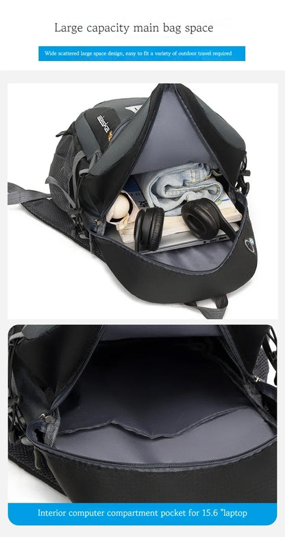 Men Backpack Nylon Waterproof Men Casual Outdoor Travel Backpack Hiking Camping Mountaineering Backpack Sports Bag Women