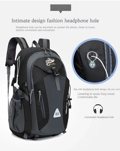 Men Backpack Nylon Waterproof Men Casual Outdoor Travel Backpack Hiking Camping Mountaineering Backpack Sports Bag Women