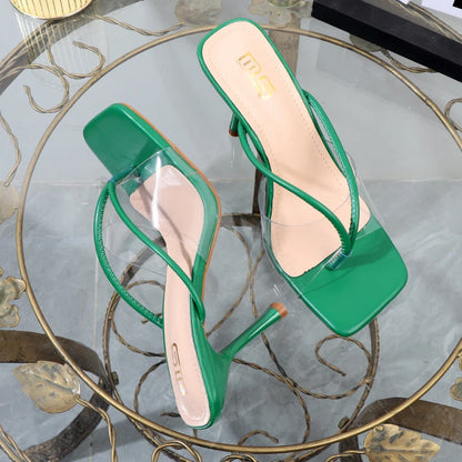 women stiletto flip flops
