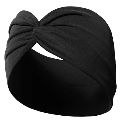 Yoga Headbands For Women's Hair Wide Thick Stretchy Boho African Turban Knotted Leopard Head Bands
