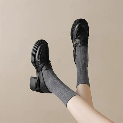Women High Heel Causal Loafers